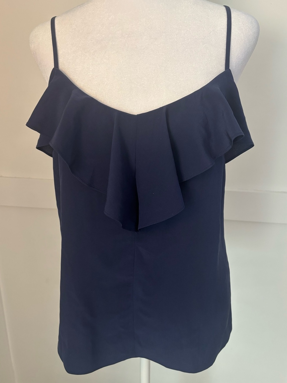 Lilly Pulitzer Navy Ruffle Spaghetti Strap Camisole size extra small